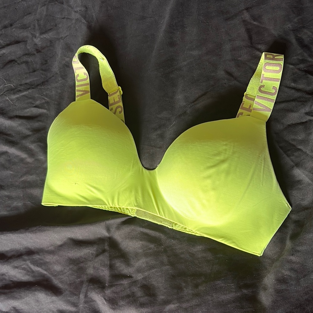 Victoria's Secret Neon Yellow Wireless Bra